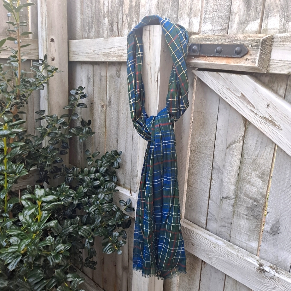 Patricia Nash Green Tartan Plaid Scarf